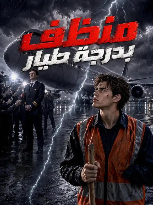 منظف بدرجة طيار ملصق
