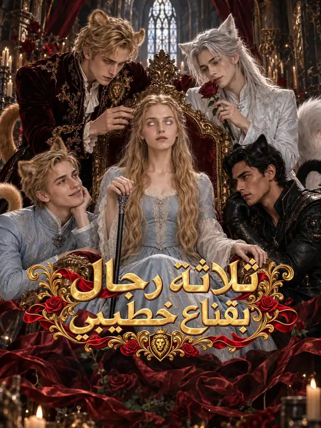 ثلاثة رجال بقناع خطيبي ملصق