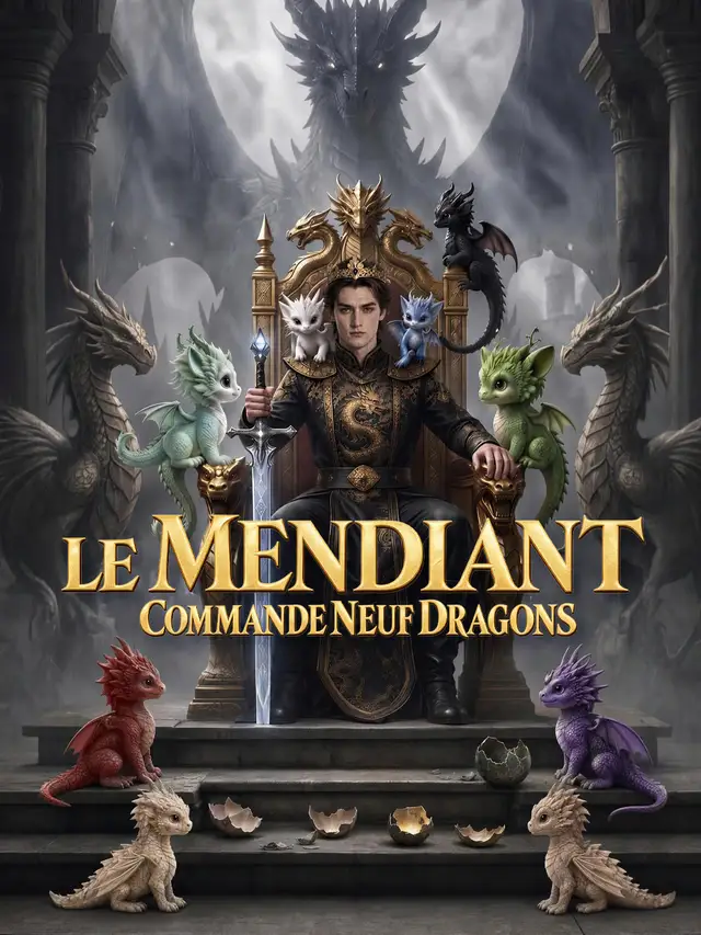 LE MENDIANT COMMANDE NEUF DRAGONS ملصق