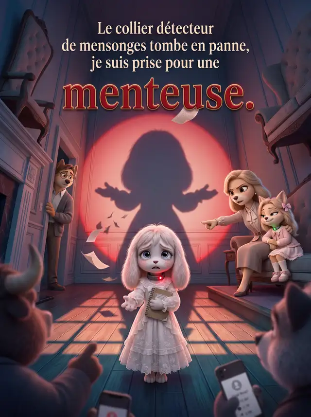 Le collier détecteur de mensonges tombe en panne, je suis prise pour une menteuse. affiche