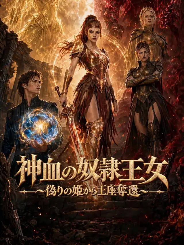 神血の奴隷王女~偽りの姫から王座奪還~ ポスター