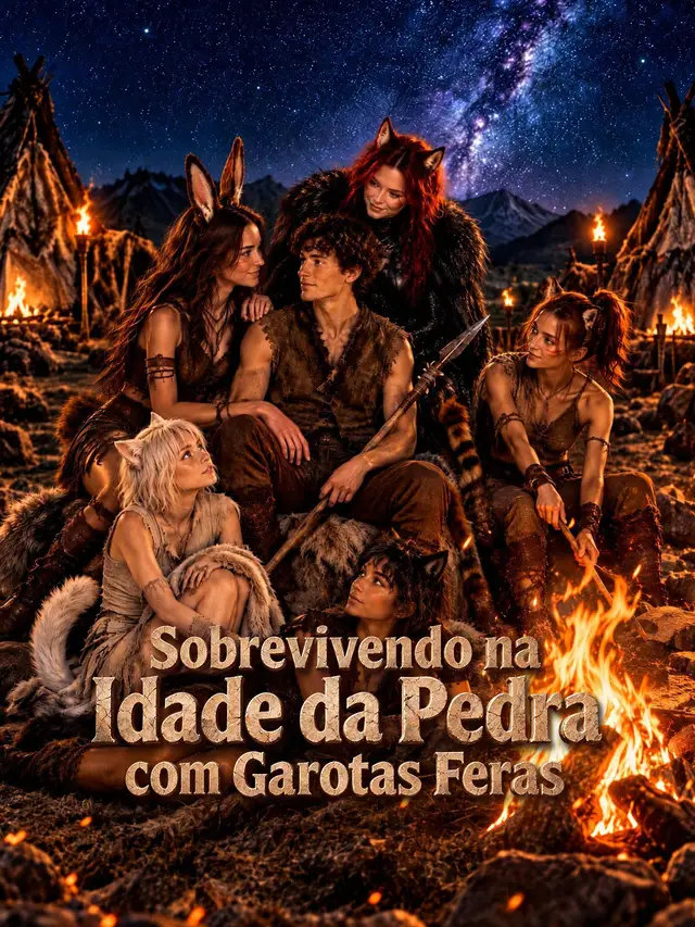 Sobrevivendo na Idade da Pedra com Garotas Feras ملصق