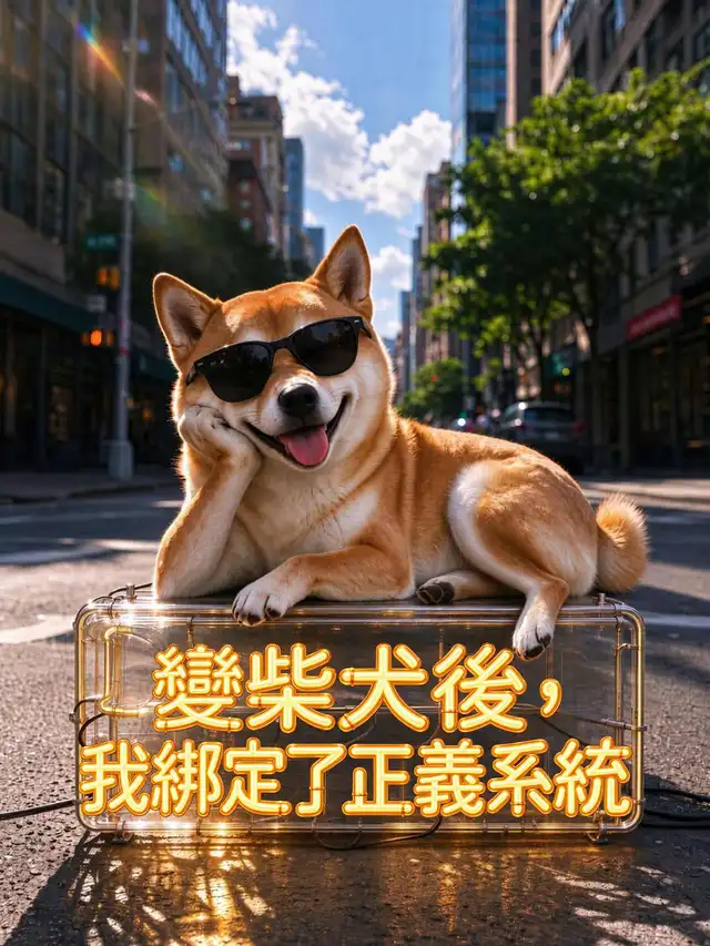 變柴犬後,我綁定了正義系統 ملصق